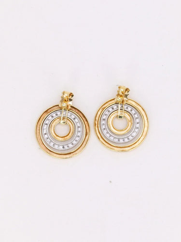 Boucles d'oreilles Boucles d'oreilles vintage or diamants 58 Facettes J444