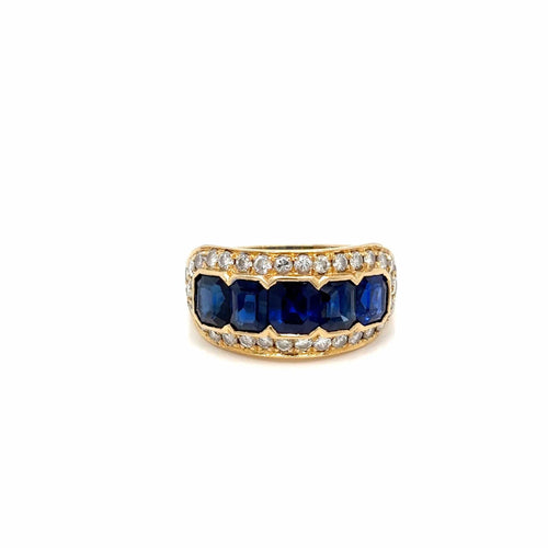 Bague Bague en saphir naturel et diamant Illario 58 Facettes