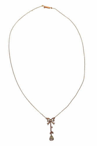Pendentif Pendentif victorien en diamant arc et poire des années 1890 58 Facettes 24086-0163
