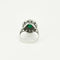Bague 53,5 Bague or gris, émeraude et diamants 58 Facettes SMA0098