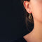 Boucles d'oreilles Boucles d'oreilles tourmalines et camées sur pierre de lave 58 Facettes 17-235