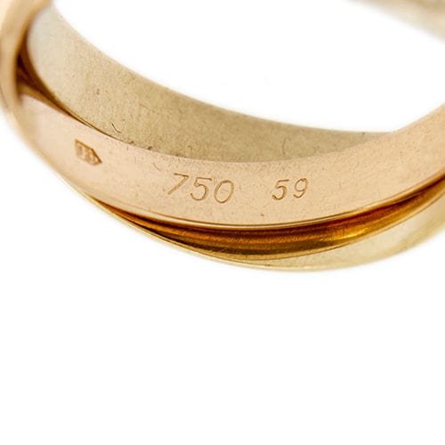 Bague 59 CARTIER - Alliance Trinity 3 ors 58 Facettes 36507