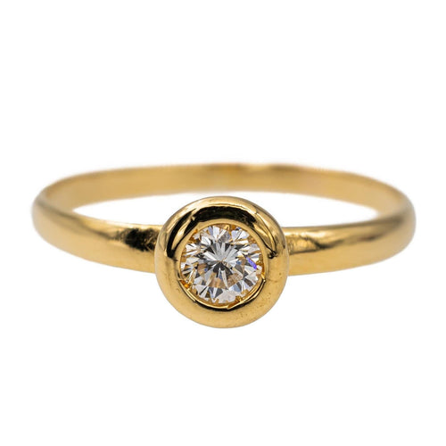 Bague 52.5 Bague Solitaire Or jaune Diamant 58 Facettes 2897409CN