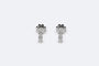 Boucles d'oreilles Oro Bianco Boucles d'oreilles Trilogie en or blanc et diamants 58 Facettes ORC206