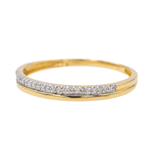 Bague 53 Bague Demi alliance Or jaune  Diamant 58 Facettes 3475539CN