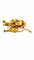 Broche Broche petit Lion en or jaune 18 carats et saphirs 58 Facettes