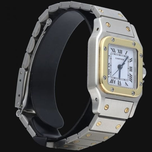 Montre Cartier Montre Santos Dame Or Jaune 18K Et Acier 58 Facettes MT42450