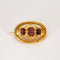 Boucles d'oreilles Demi-parrure, broche et boucles d'oreilles, or jaune et grenats almandin 58 Facettes BLO0179