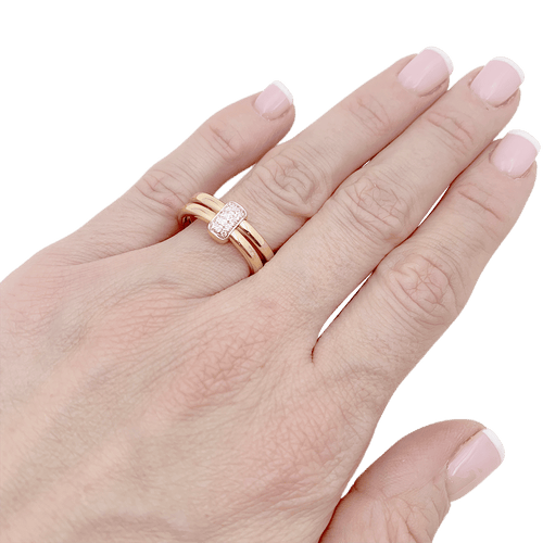 Bague 52 Bague Pomellato, "Together", or rose, diamants. 58 Facettes 34123