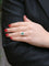 Bague 58 Bague marguerite carrée or blanc émeraude diamants 58 Facettes J206