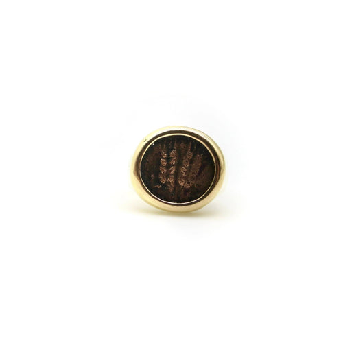 Bague Bague en or 14 carats avec pièce du roi Agrippa Ier 58 Facettes