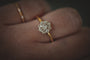 Bague 51 Bague fleur ancienne en or jaune, diamants 58 Facettes