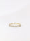 Bague 51 Demi-Alliance américaine en or blanc et diamants 0,48 ct 58 Facettes J117