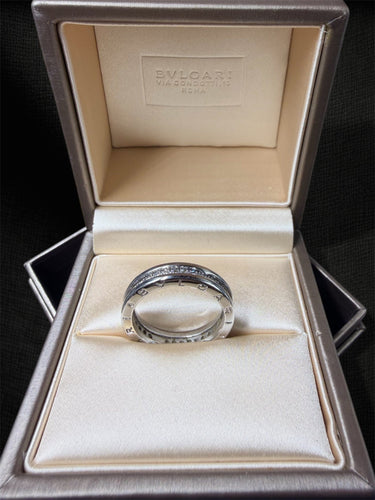 Bague BULGARI - B.zero1 – Bague en or blanc sertie de diamants pavés 58 Facettes