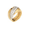 Bague Bague vintage des années 80 en or jaune 18 carats, sertie d'un diamant de 1 carat. Anneau large carré, taille 6,5. 58 Facettes G14022