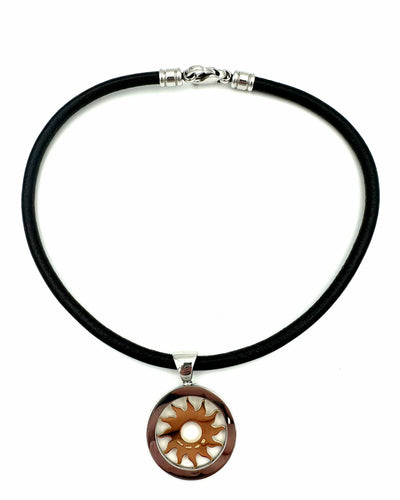 Collier BVLGARI. Collection "Tondo", collier en or, acier et diamants 58 Facettes