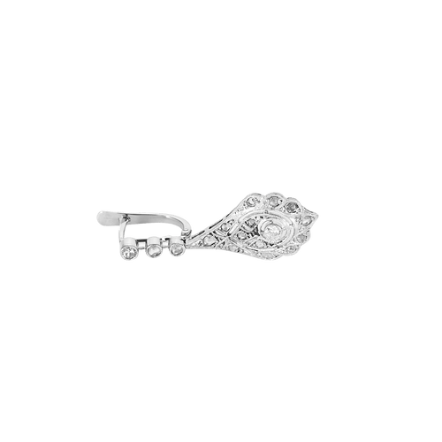 Boucles d'oreilles Boucles d'oreilles Art Déco or blanc et diamants 58 Facettes BO/250012/