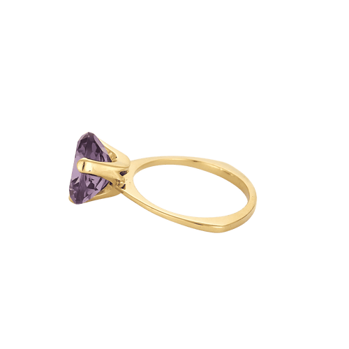 Bague 51.5 BAGUE OR JAUNE ET AMETHYSTE 58 Facettes BO/250009