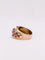 Bague 54.5 Bague tank or rose diamant grenats 58 Facettes J369