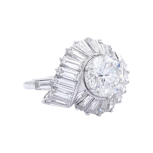Bague 56 Bague Tourbillon diamant entourage baguette. 58 Facettes 32596