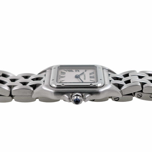 Montre CARTIER - Monte Panthère Cadran RARE Bracelet Figaro Petit réf. 1320 Acier inoxydable 58 Facettes