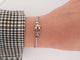 Bracelet bracelet FRED force 10 mm manille en or blanc cable acier t14 58 Facettes 260312