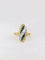 Bague 52 Bague marquise vintage or diamants saphirs calibrés 58 Facettes J176