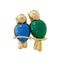 Broche Broche Cartier "Les Inséparables" or jaune, diamants, pierres de couleur. 58 Facettes 33881