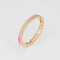 Bague Bague d'éternité en or jaune 14 carats avec diamants et émail rose 6,5 mm 58 Facettes G12735