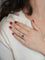 Bague Bague vintage pierre bleue entourage diamants 58 Facettes J525