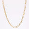 Collier Chaine large or jaune maille gourmette rectangulaire limée 58 Facettes CVCH17