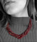 Collier élégant multi-rangs en grenat facetté
