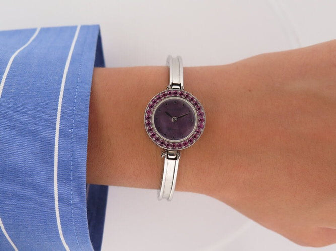 Montre montre BULGARI b zero 1 22 mm quartz en acier palladie grenat rose 58 Facettes 261016