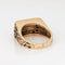 Bague 59 Bague vintage en or jaune 14 carats avec diamants, croissant de lune, étoile et saphir 58 Facettes G13899