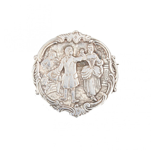 Broche Broche en argent scène de danse baroque 58 Facettes CVBR98