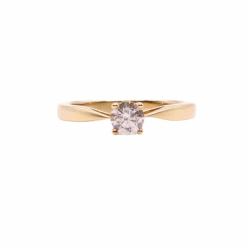 Bague 50.5 Solitaire or jaune diamant serti 4 griffes 58 Facettes