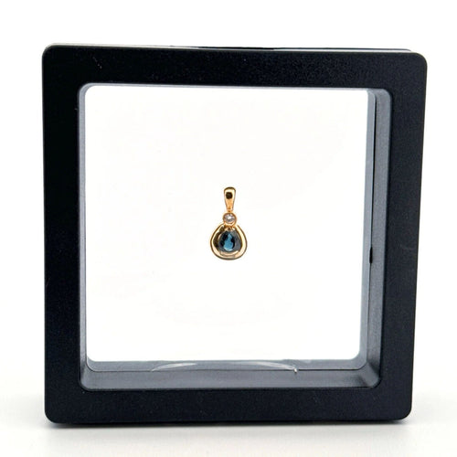 Pendentif Pendentif Goutte D'eau Or Diamant & Saphir 58 Facettes