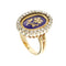 Bague Bague émaillée avec diamants 58 Facettes 35605