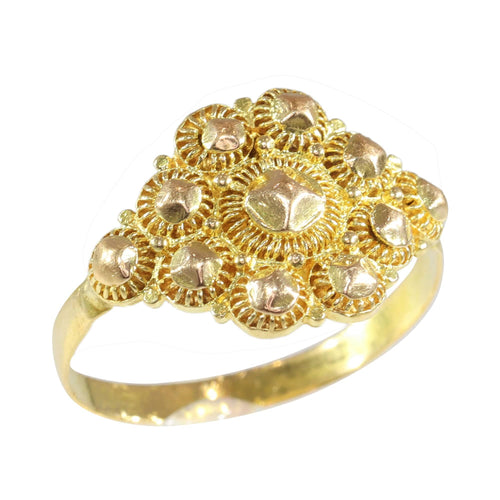 Bague 57 Élégance éternelle : l'anneau d'or historique de Hollande 58 Facettes 24043-0184