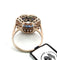 Bague 55 Bague en or jaune 18 carats avec un gros diamant central et des diamants environnants 58 Facettes