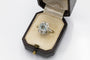 Bague Bague Art Deco avec aigue-marine et diamants en platine et or jaune 58 Facettes 11591