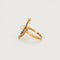 Bague 48 Bague or jaune et gris perle et diamants 58 Facettes GU54