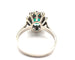 Bague Bague marguerite en or blanc 750, émeraude et diamants 58 Facettes