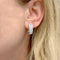 Boucles d'oreilles Boucles d'oreilles en or blanc et diamants baguette. 58 Facettes 34746