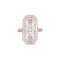 Bague 52 Bague style Art Déco en platine et diamants 58 Facettes