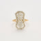 Bague 56 Bague "art Déco" en or, platine et diamants 58 Facettes P20L7