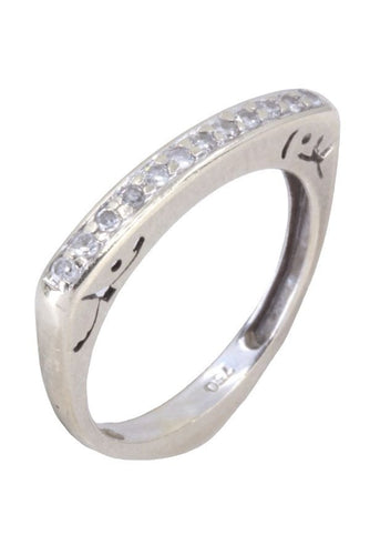 Bague 50 Bague moderne or blanc 58 Facettes 085561