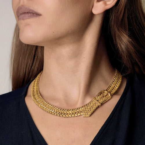 Hermès - Collection Prélude - Rare Collier Vintage en Or jaune 18k