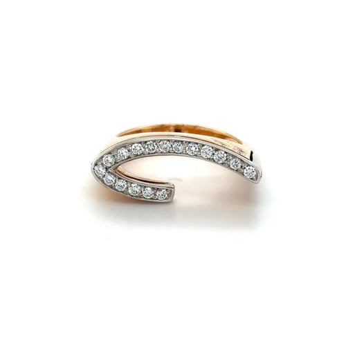 Bague 54 Bague Eventail Géometrique deux ors 58 Facettes 1.0002290/2