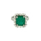 Bague Bague or blanc, émeraude 6cts, diamants 1.50ct 58 Facettes